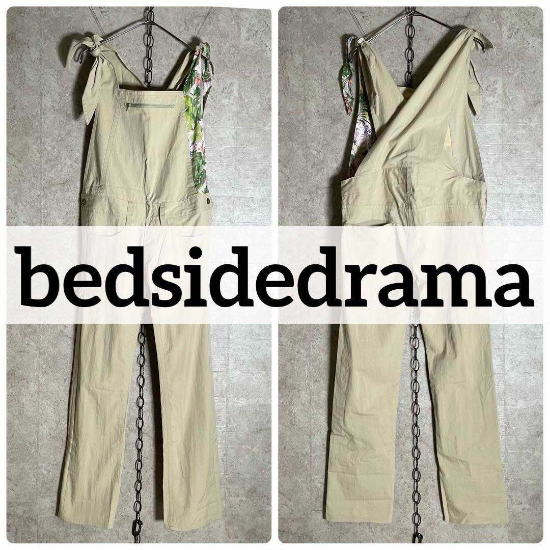 bedsidedrama(ベッドサイドドラマ)の日本製 bedsidedrama STOF 切替サロペット ボタニカル柄 パンツ レディースのパンツ(サロペット/オーバーオール)の商品写真