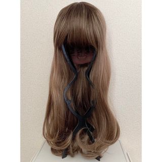 フルウィッグ　ロング　ウィッグ　ブラウン　耐熱　wig(ロングカール)