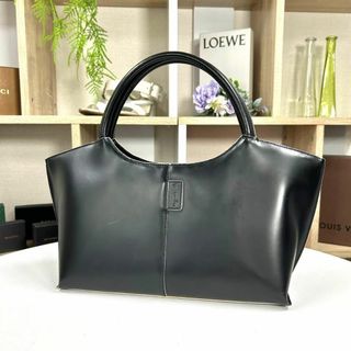 超美品 agnes b アニエスべー ブラック レザー ハンドバッグ