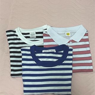 ボーダーTシャツ3色セット　Mサイズ(Tシャツ/カットソー(半袖/袖なし))