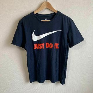 ナイキ(NIKE)のNIKE ナイキ Tシャツ スウッシュ　ロゴ　プリント　ネイビー　紺色　L(Tシャツ/カットソー(半袖/袖なし))