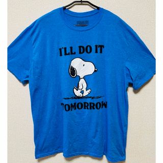 【US古着】SNOOPY ビッグサイズTシャツ　(2XL/ブルー)(Tシャツ/カットソー(半袖/袖なし))