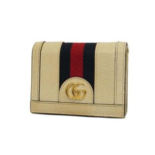 グッチ(Gucci)の【4ia0722】グッチ 財布/オフィディア/523155/キャンバス/レザー/ホワイト/ゴールド金具 【中古】 レディース(財布)