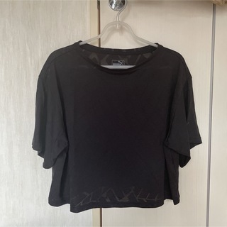 プーマ(PUMA)のPUMA   スケ素材ブラックTシャツ(ヨガ)