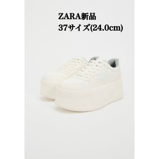 ZARA - 1点のみ完売品 ZARAフラットフォームプリムソール 37サイズ(24cm)新品