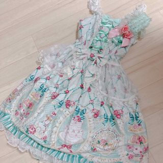 Angelic Pretty - Salon de the Rose セット JSK ヘドレ