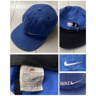 ナイキ(NIKE)の90s VINTAGE ビンテージ NIKE ナイキ 青 CAP キャップ 帽子(キャップ)