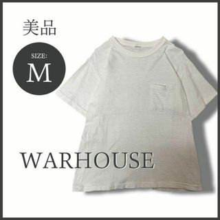 ウエアハウス(WAREHOUSE)のWAREHOUSE ウェアハウス ポケットTシャツ M 美品 日本製 アメカジ(Tシャツ/カットソー(半袖/袖なし))