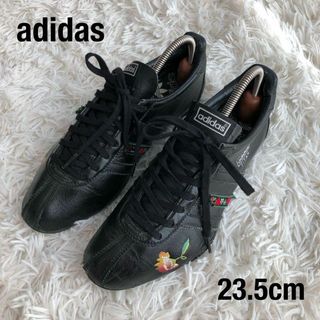 アディダス(adidas)のAdidasアディダス　スニーカー　TITAN　ブラック黒花柄23.5cm(スニーカー)