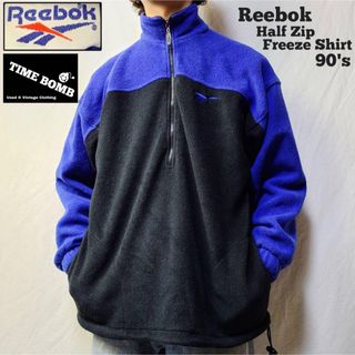 Reebok - 90s 90年代 Reebok リーボック フリース ハーフジップ 旧タグ