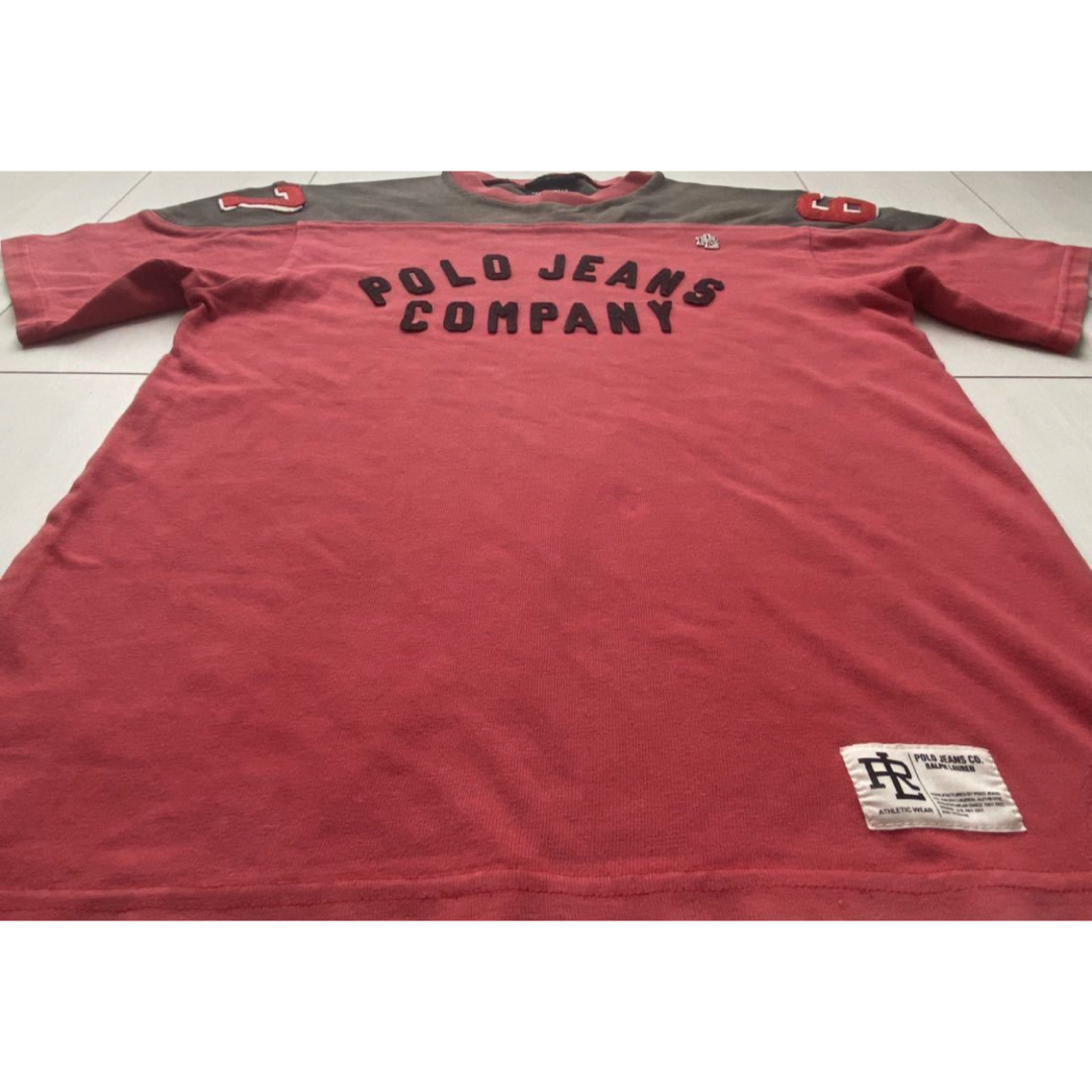 POLO RALPH LAUREN(ポロラルフローレン)の90s POLO ラルフローレン 半袖 スウェット フットボール シャツ L メンズのトップス(Tシャツ/カットソー(半袖/袖なし))の商品写真
