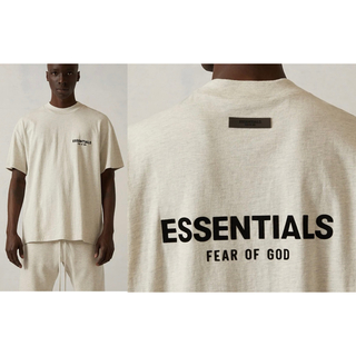 FEAR OF GOD Essentials 両面ロゴ Tシャツ ライトグレ M