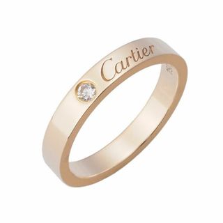 カルティエ(Cartier)の◆ミウラ◆Cartier Cドゥ カルティエ ウェディング リング 1Pダイヤモンド B4086400 #50 K18PG 仕上済【中古】(リング(指輪))