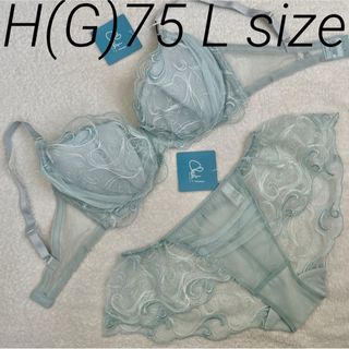 シュットインティメイツ(Chut! INTIMATES)のchut! クールミント シアーライトブラH75フレアーショーツL 未使用新品(ブラ&ショーツセット)