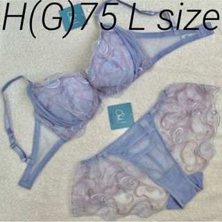 シュットインティメイツ(Chut! INTIMATES)のchut! ライトブルー シアーライトブラH75フレアーショーツL 未使用新品(ブラ&ショーツセット)