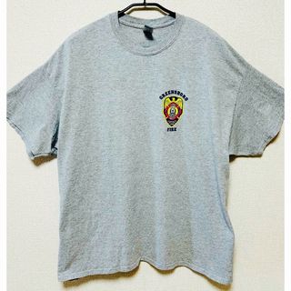 ギルタン(GILDAN)の【US古着】 Firefighter  プリントTシャツ(2XL/グレー)(Tシャツ/カットソー(半袖/袖なし))