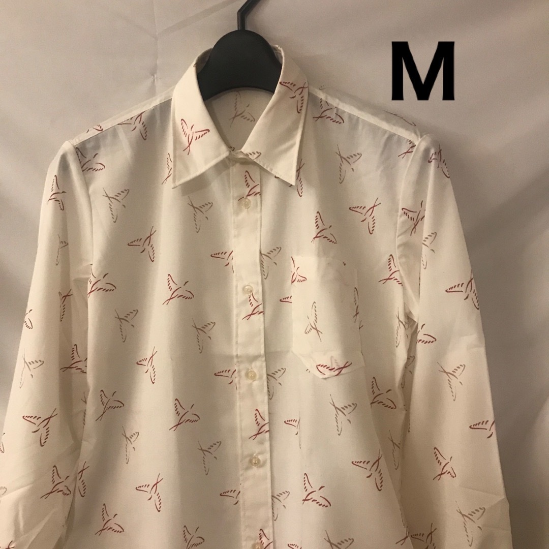 鳥柄シャツブラウス　Ｍ レディースのトップス(シャツ/ブラウス(長袖/七分))の商品写真