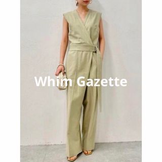 Whim Gazette - 【Whim Gazette】 ベルテッドジャンプスーツ サンドベージュ