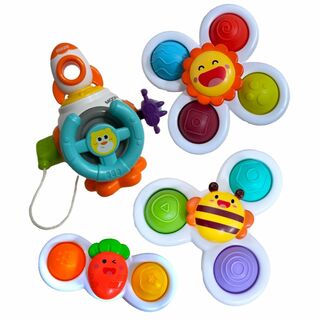 ぐるぐるポン ハンドスピナー 赤ちゃん 歯がため お風呂玩具 知育玩具 おもちゃ(お風呂のおもちゃ)