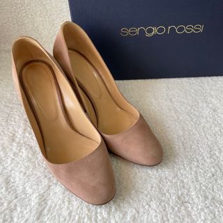 セルジオロッシ(Sergio Rossi)のsergiorossi セルジオロッシ パンプス さくら色 チャンキーヒール(ハイヒール/パンプス)