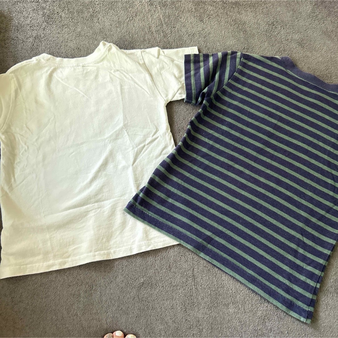 Tシャツ　セット　ロゴ　ボーダー　120 キッズ/ベビー/マタニティのキッズ服男の子用(90cm~)(Tシャツ/カットソー)の商品写真