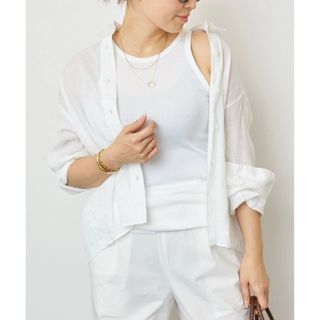 ドゥーズィエムクラス(DEUXIEME CLASSE)の新品タグ付き  Deuxieme Classe *Linen シャツ ホワイト(シャツ/ブラウス(長袖/七分))