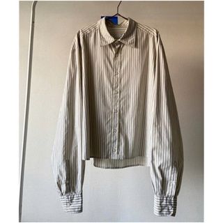 プラダ(PRADA)の"短丈リレングス" 00s vintage prada グリーンストライプシャツ(シャツ)