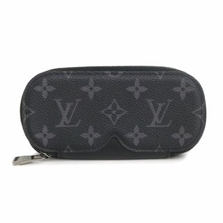 LOUIS VUITTON - ルイ ヴィトン エテュイ リュネット GM 眼鏡 サングラス メガネケース モノグラムエクリプス カーフスキン レザー ブラック 黒 シルバー金具 GI0654 LOUIS VUITTON（未使用　展示品）