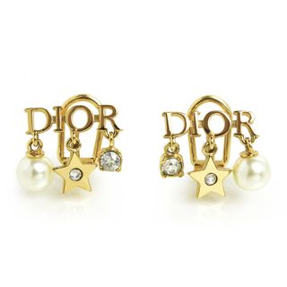 クリスチャンディオール(Christian Dior)のクリスチャンディオール ディオレボリューション クリップ パール クリスタル イヤリング ゴールド E1680DVORS 箱付 Christian Dior（新品・未使用品）(イヤリング)