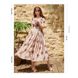 ハーリップトゥ(Her lip to)のHerlipto Sunflower-Printed Midi Dress(ロングワンピース/マキシワンピース)