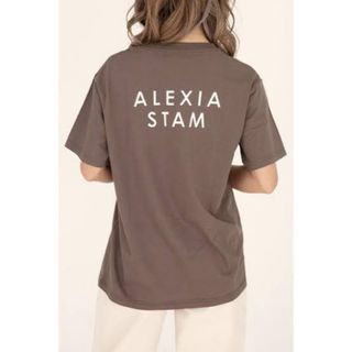 アリシアスタン(ALEXIA STAM)の新品　ALEXIA STAM♡アリシアスタン サークル ロゴプリント Tシャツ (Tシャツ(半袖/袖なし))