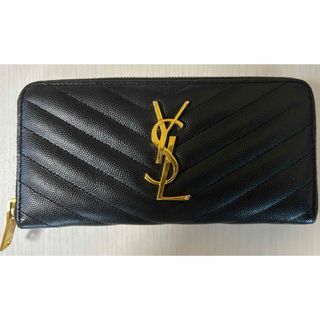 サンローラン(Saint Laurent)のSAINT LAURENT ブラック 長財布(財布)