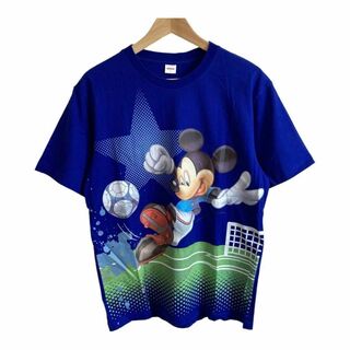 ディズニー(Disney)のKIRIN Disney ディズニー　Tシャツ ミッキー　プリント　サッカー　L(Tシャツ/カットソー(半袖/袖なし))