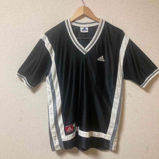 アディダス(adidas)のadidas アディダスゲームシャツ/L/ポリエステル/無地/90s万国旗タグ(シャツ/ブラウス(長袖/七分))