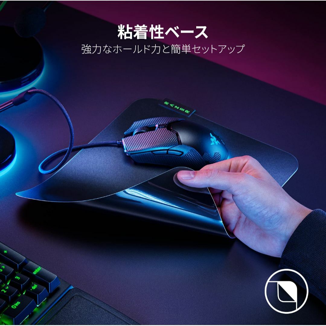 【色: ブラック】Razer Sphex V3 - Lサイズ ゲーミングマウスパ スマホ/家電/カメラのPC/タブレット(PC周辺機器)の商品写真