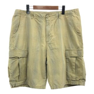 パタゴニア(patagonia)のpatagonia パタゴニア カーゴ ショートパンツ アウトドア 大きいサイズ チェック ベージュ (メンズ W36) 中古 古着 Q5527(ショートパンツ)