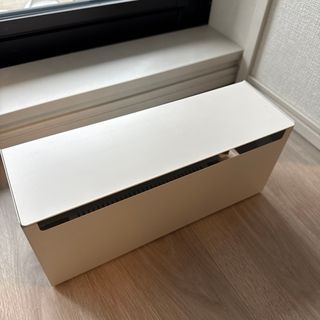 ムジルシリョウヒン(MUJI (無印良品))の無印良品 スチールタップ収納箱 フラップ式 ホワイトグレー 32×10×14cm(その他)