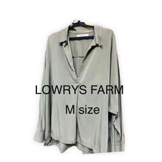 LOWRYS FARM ブラウス  シャツ カーキ 長袖(シャツ/ブラウス(長袖/七分))