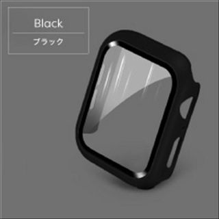 AppleWatch series1/2/3用バンパーガラスケース黒　42mm(その他)