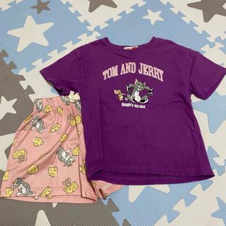 トムとジェリー 女の子 2点セット(Tシャツ/カットソー)