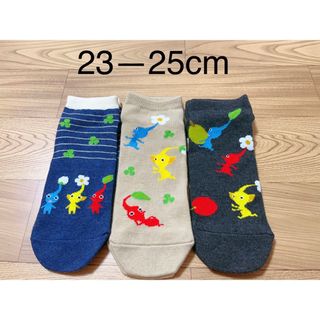 ピクミン レディース　靴下　ソックス 23-25cm 3足セット(その他)