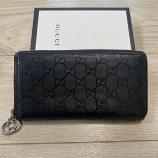 グッチ(Gucci)のGUCCI  グッチ　 GGロゴ ソーホー ジッピーウォレット 長財布 黒(財布)