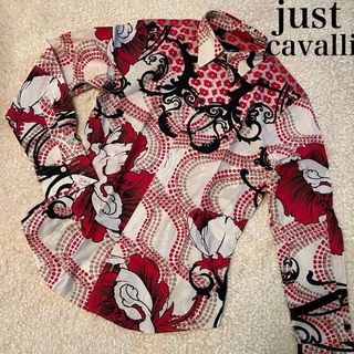 ジャストカヴァリ(Just Cavalli)のシャツ 長袖シャツ 長袖　 トップス ボタニカル　柄　ジャストカヴァリ　(シャツ)