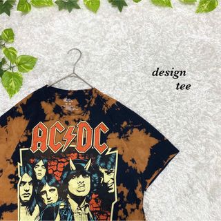 Tシャツ　AC/DC バンド　古着　激レア　タイダイ　お洒落　一点物(Tシャツ/カットソー(半袖/袖なし))