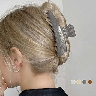 バンスクリップ ヘアクリップ 大きめレディース ヘアアクセサリー 韓国 まと(バレッタ/ヘアクリップ)