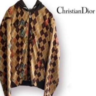 クリスチャンディオール(Christian Dior)の【美品】正規品 Christian Dior PARIS ジップパーカー 長袖(パーカー)