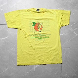 SCREEN STARS - Lサイズ　スクリーンスターズ　プリントTシャツ　USA製　古着 90s イエロー