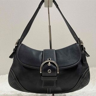 コーチ(COACH)のCOACH ソーホー ワンショルダーバッグ レザー ブラック アクセサリーポーチ(ショルダーバッグ)