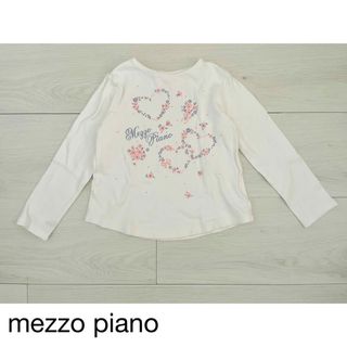 メゾピアノ(mezzo piano)のmezzo piano＊ホワイト花柄カットソー(Tシャツ/カットソー)