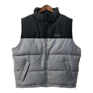 エディーバウアー(Eddie Bauer)の90年代 Eddie Bauer エディーバウアー EBTEK ダウンベスト アウター アウトドア グレー (メンズ L) 中古 古着 Q5261(ダウンベスト)